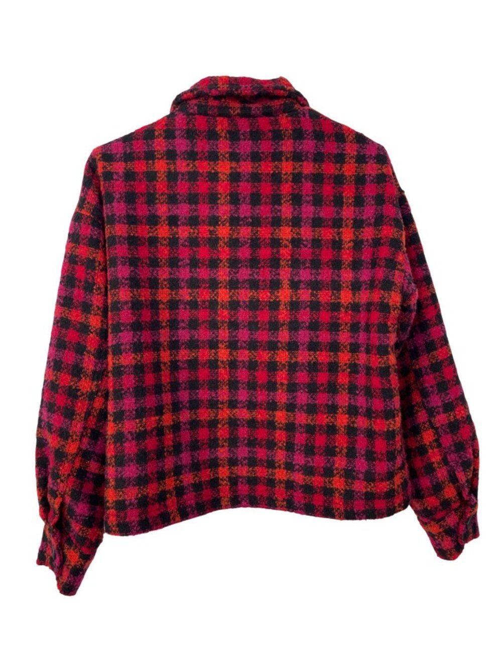 Sanctuary The Shacket XS Roller Plaid Button Front Long Sleeve Red Black Outdoor - Picture 4 of 9